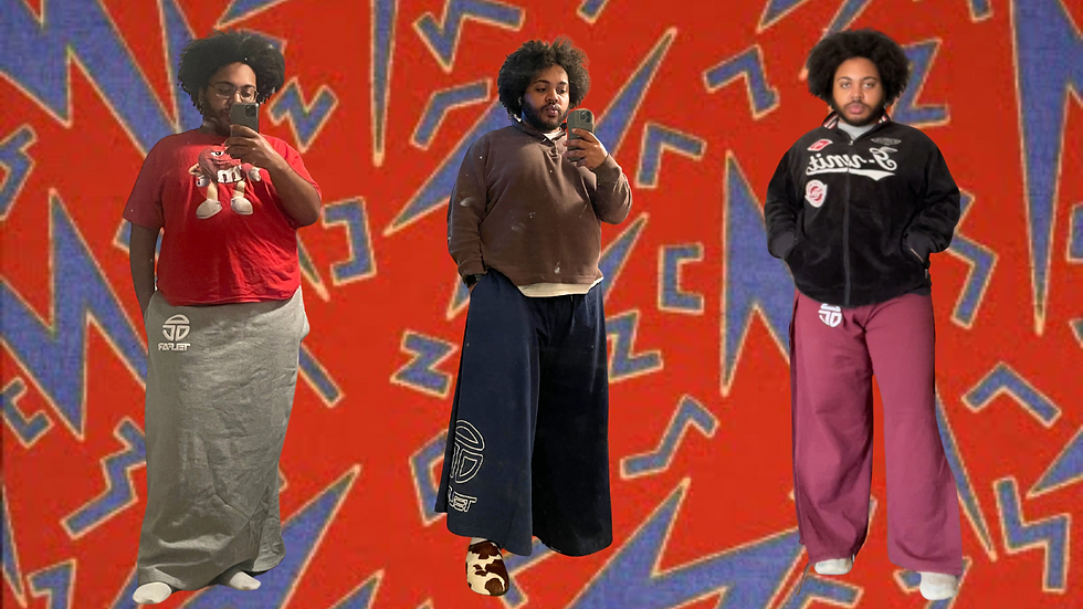 Mirror selfies and video screenshots of my outfits on my solitude trip in South Carolina.