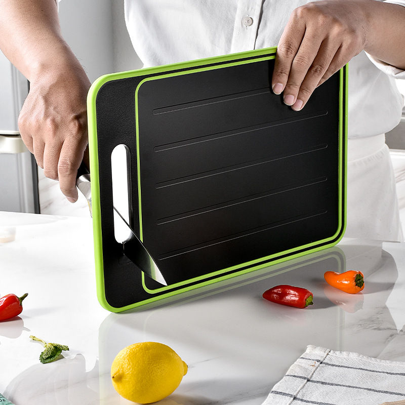 Thumbnail: Dual-Sided Rapid Defrost Aluminum Cutting Board with Sharpener