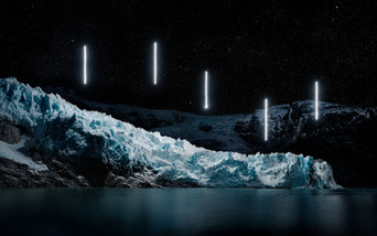 Beams of light pierce the darkness, revealing the dazzling ice of Glacier Leones under a serene canopy of twinkling stars. Encircled by mountain ranges, sprawling ice caps, and endless oceans, Patagonia it is home to some of the darkest and most vibrant night skies in the world.