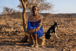Woman of the Samburu tribe, Kenya. Beads have been an integral part of Samburu culture since before Europeans arrived. Beads denote many things in Samburu culture: wealth, age, gender, and status.