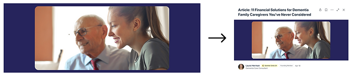 Screenshot showing the multi-purpose cover/card image template with an arrow pointing to its use as the resource cover image. The image is cropped appropriately to fit the cover format, ensuring consistency with the overall design.
