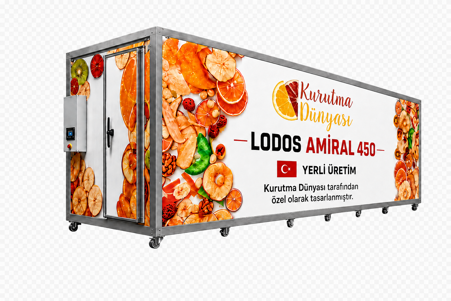 LODOS AMİRAL 450 tepsili endüstriyel meyve ve sebze kurutma fırını