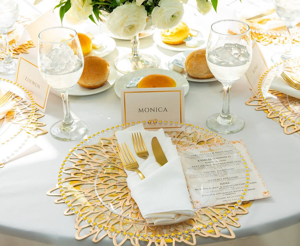 Plated Dinner Set Up