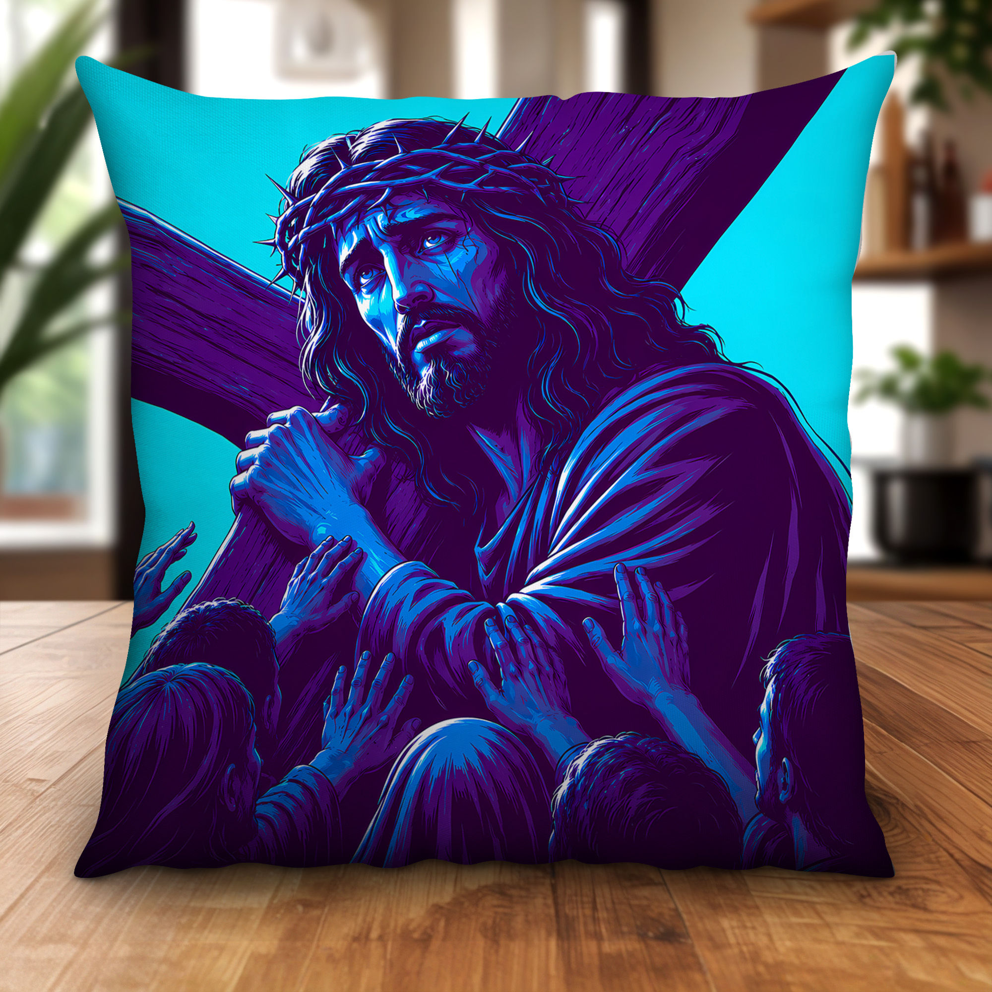 arte de almofadas de jesus