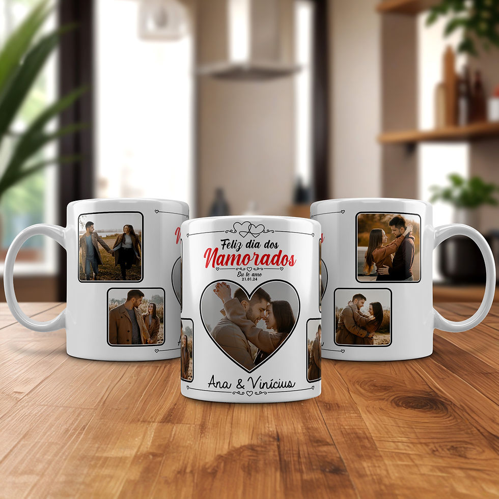 Miniatura: Arte De Caneca Do Dia Dos Namorados