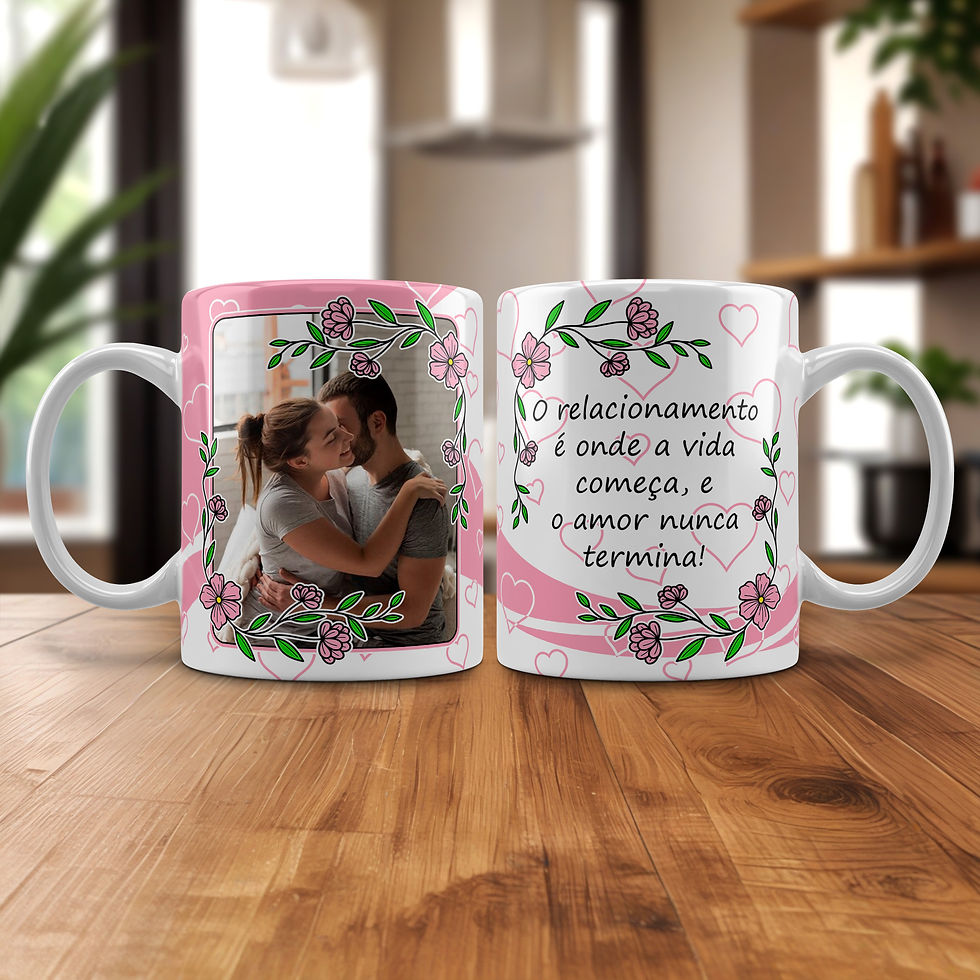 Arte De Caneca De Casal - Feminina
