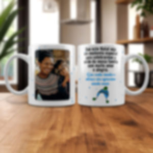 Caneca personalizada com foto de mãe e filha e mensagem especial