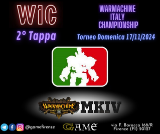 Torneo Warmachine WIC IV - 2° Tappa Firenze 