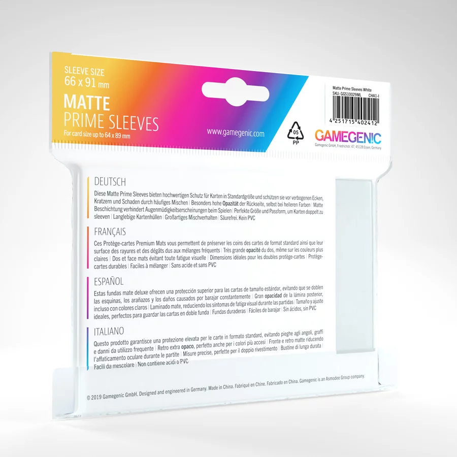 Miniatura: Gamegenic -  Matte Prime Sleeves
