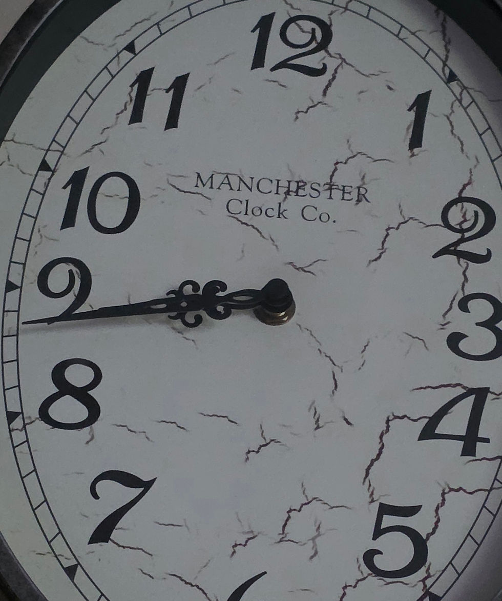 Photograph of a clock face.