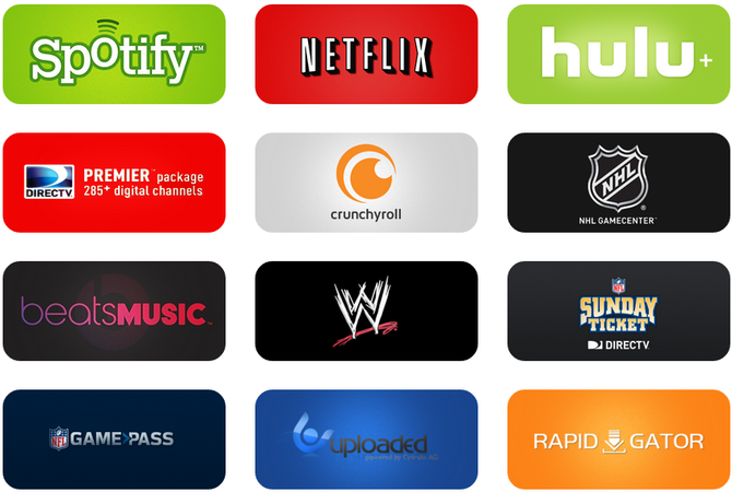 Cuentas Netflix, Hulu, WWE, MLB, ETC....
