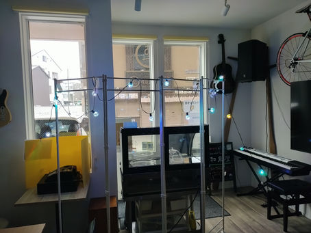 夜店は無念の雨☔