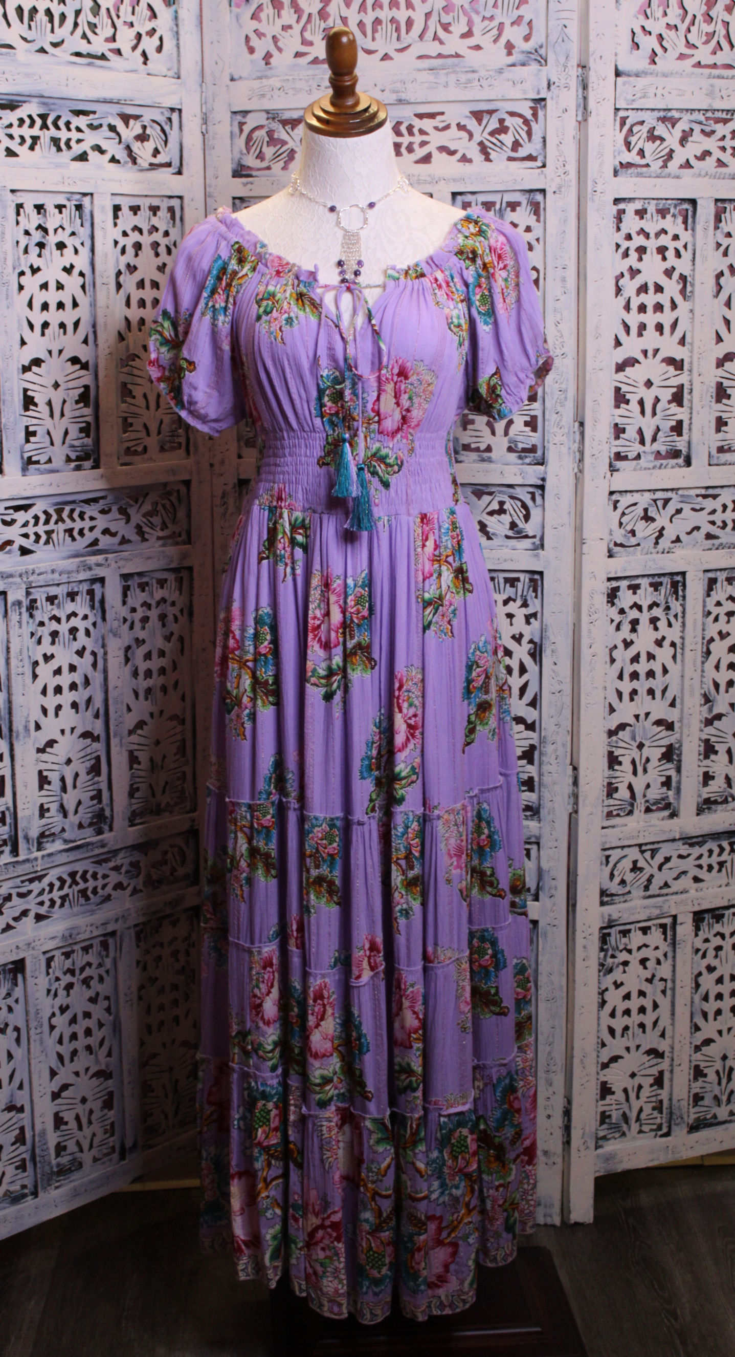 Floral Whimsical Dress Purple