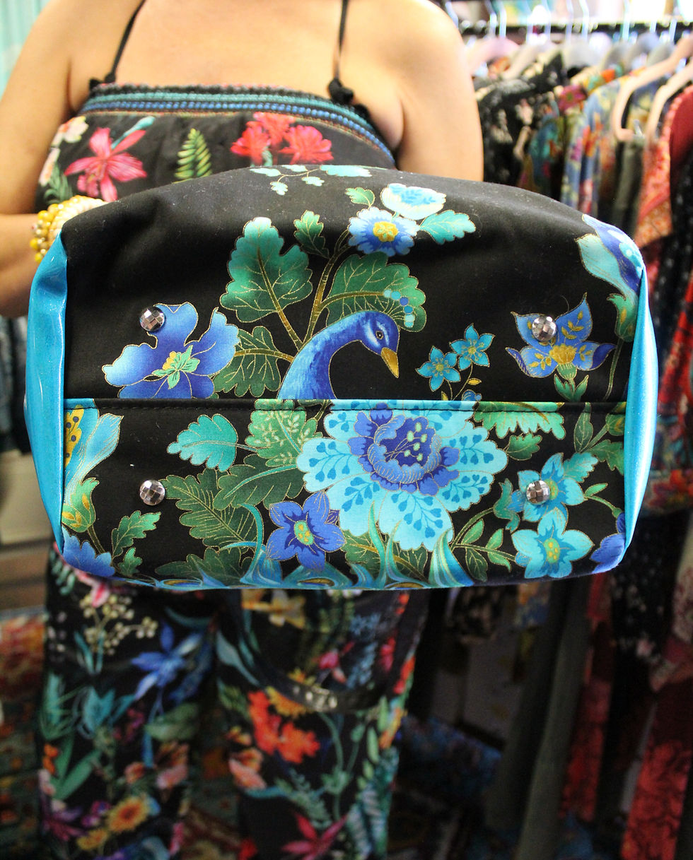 Thumbnail: One of a kind Peacock Bag and Wallet Set