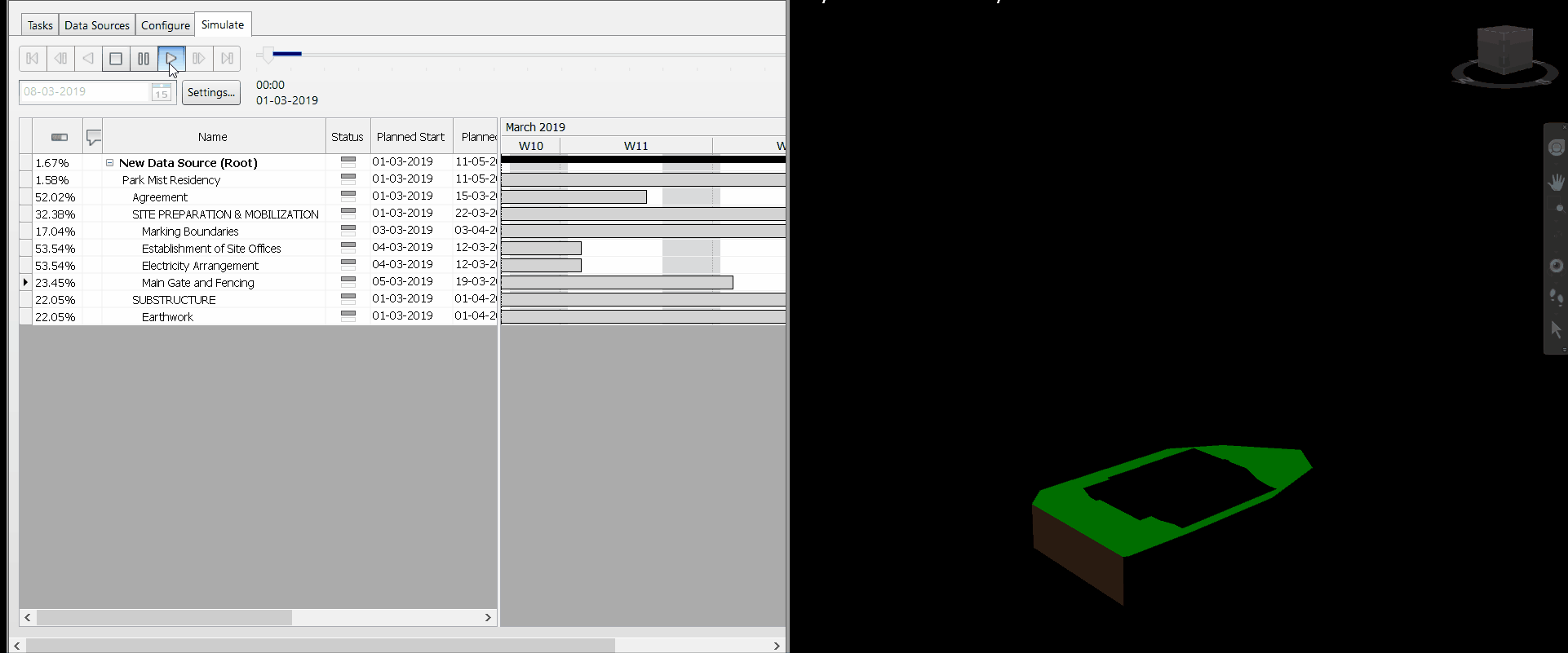 4D Simulation bim india 5D revit navisworks