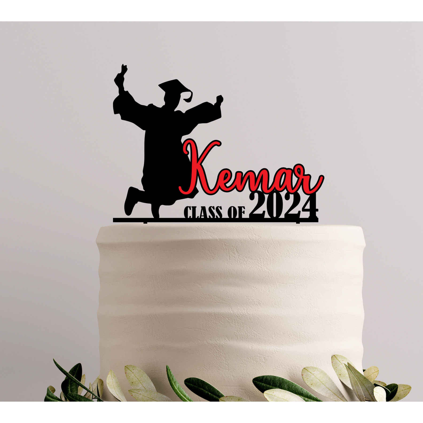 Personalized Graduation Cake Topper Class of 2024
