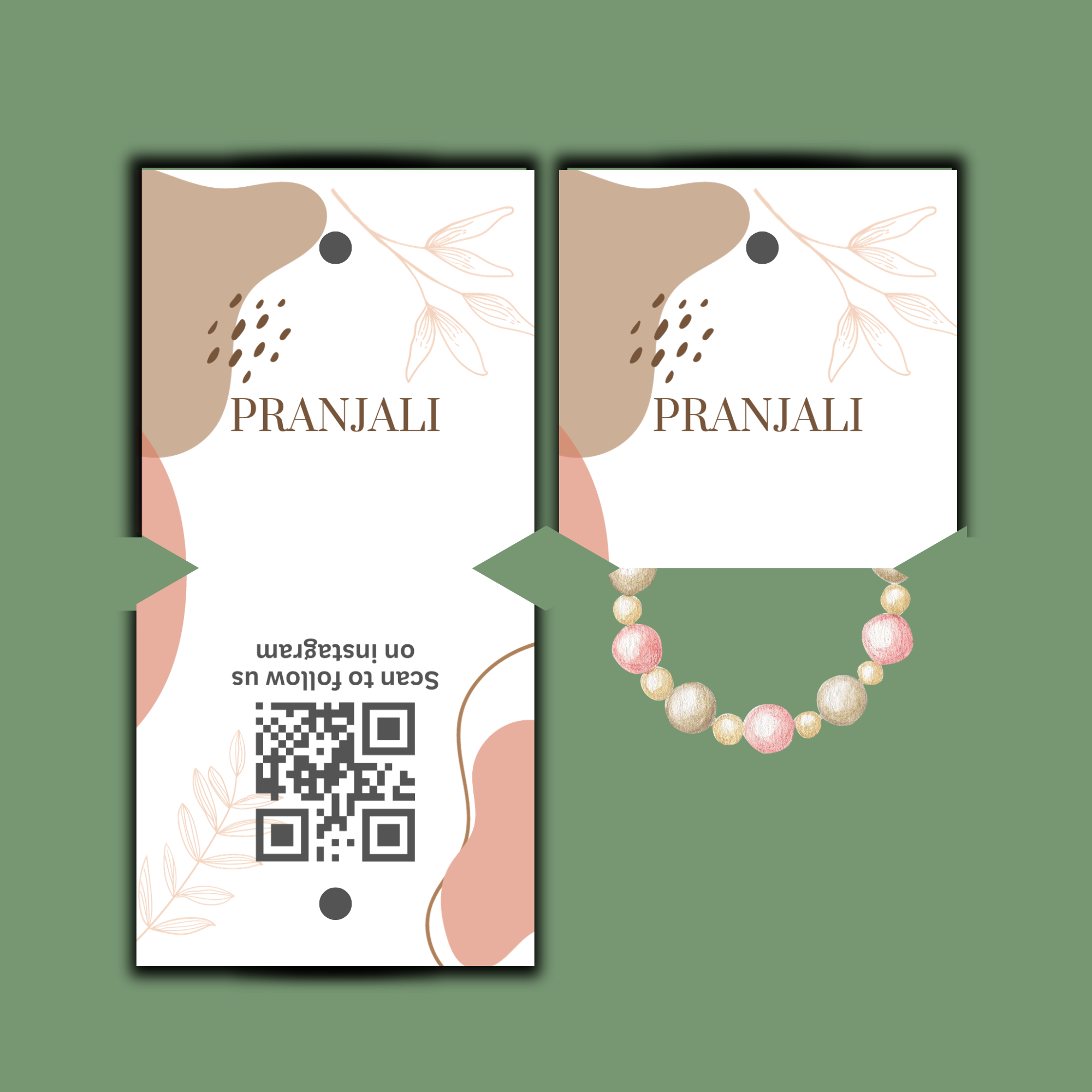 Yellow Nuts Personalized Bracelet Display Cards