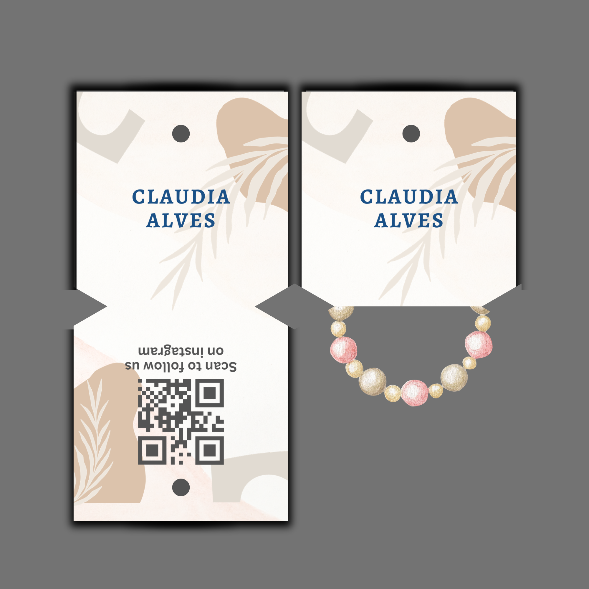 Yellow Nuts Personalized Bracelet Display Cards