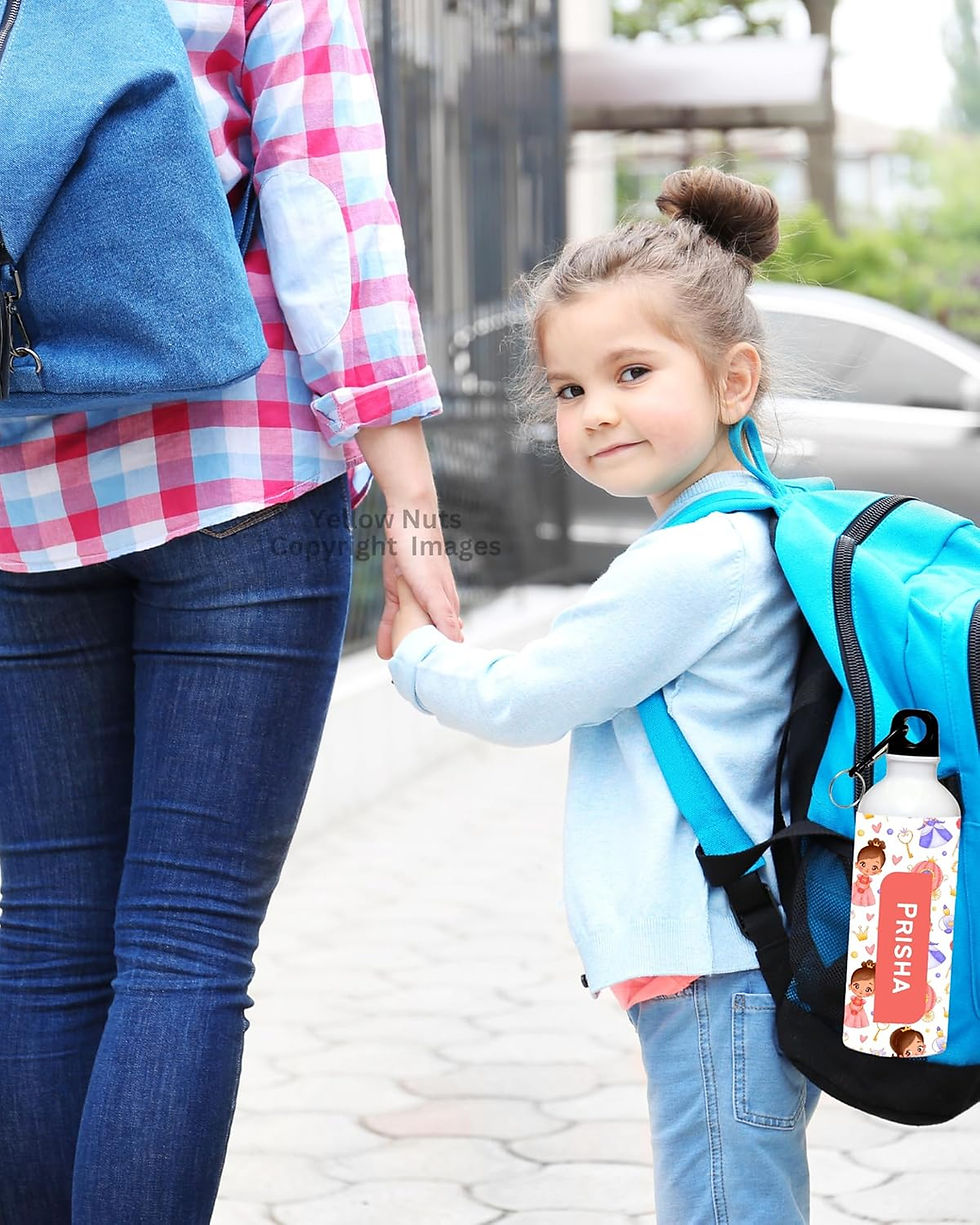Thumbnail: Yellow Nuts Personalized Water Bottle For Kids Boys Girls