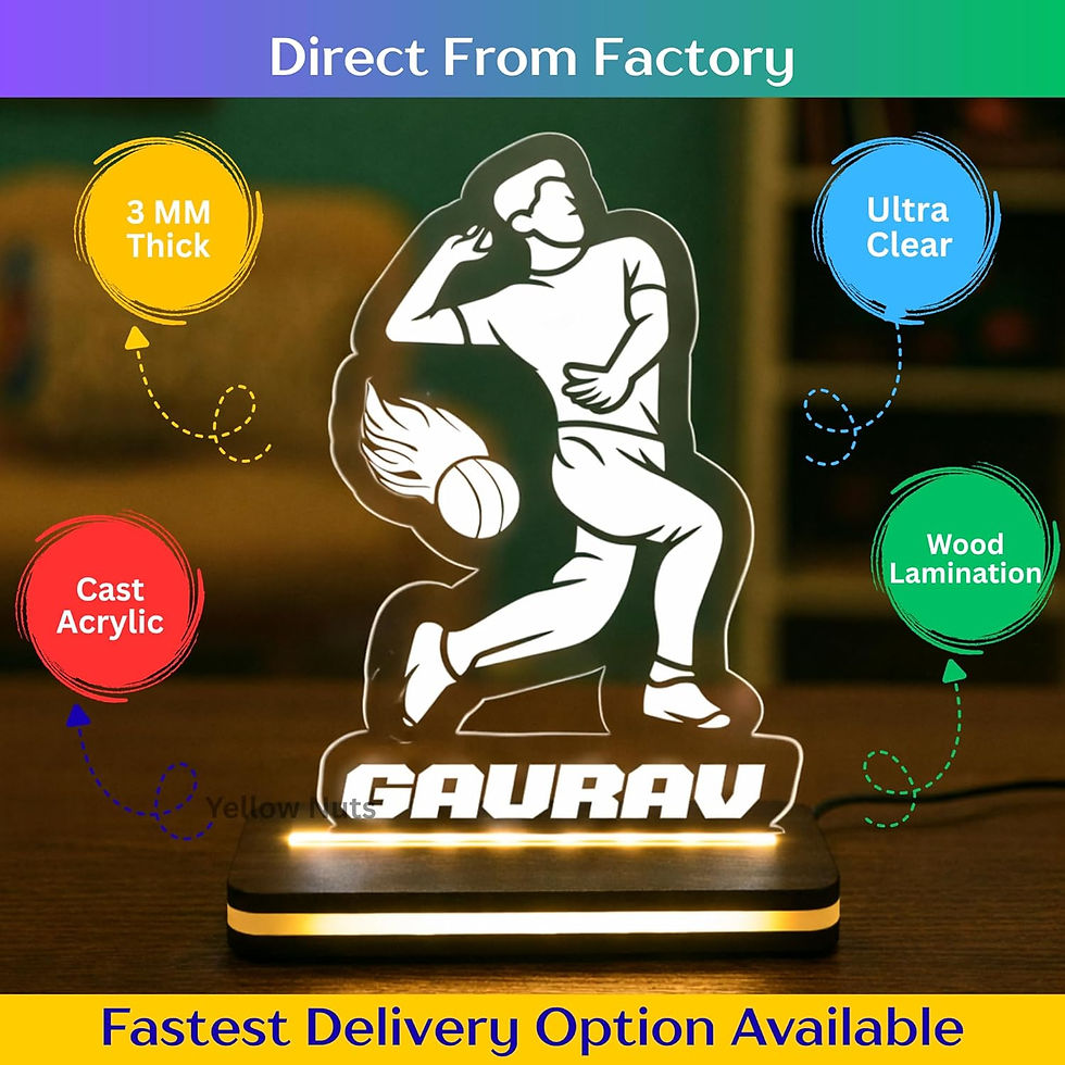 Thumbnail: Yellow Nuts Kids Led Lamp Birthday Gifts