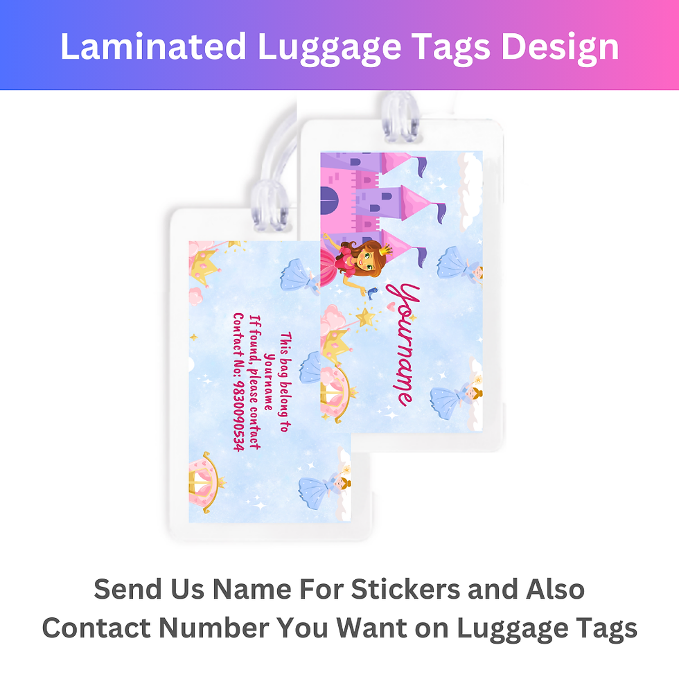 Thumbnail: Personalized Name Stickers Luggage Tag For Kids School Waterproof Water