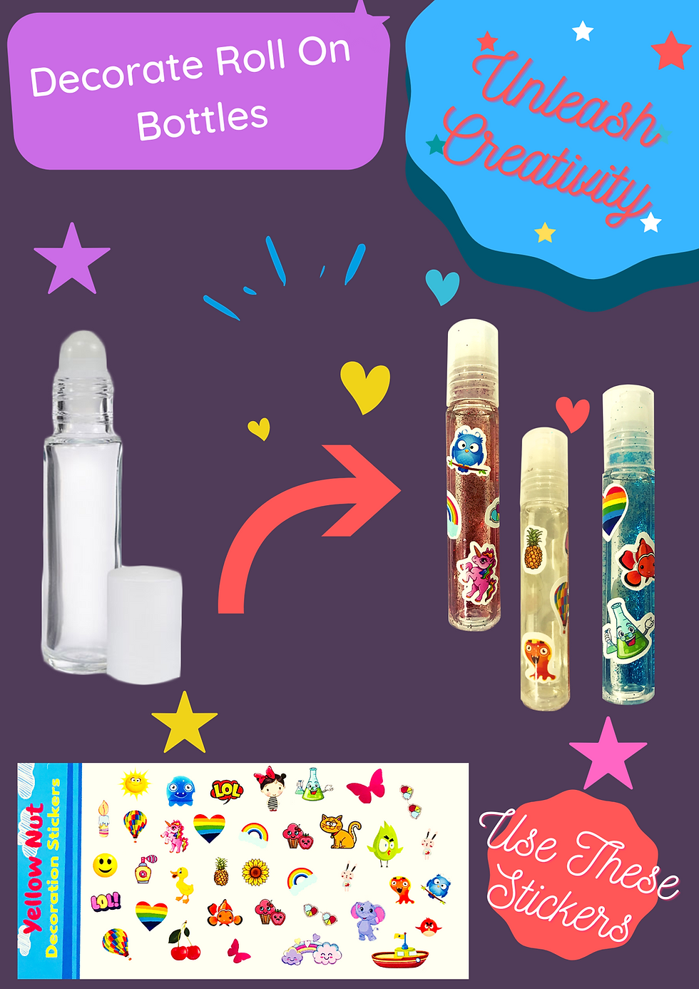 Thumbnail: Yellow Nuts Roll on Perfume Making Craft Kit Activity Toys For Girls