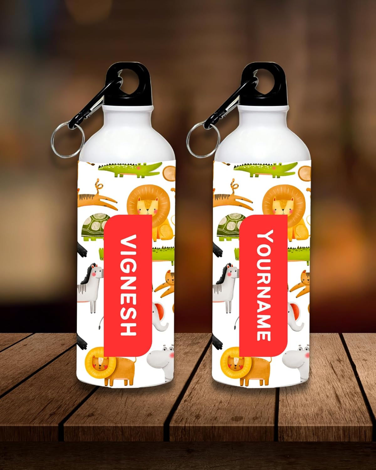 Yellow Nuts Personalized Water Bottle For Kids Boys Girls