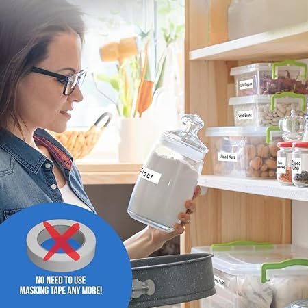 Thumbnail: Yellow Nuts Kitchen Write On Labels Waterproof Stickers Labels Jar Containers