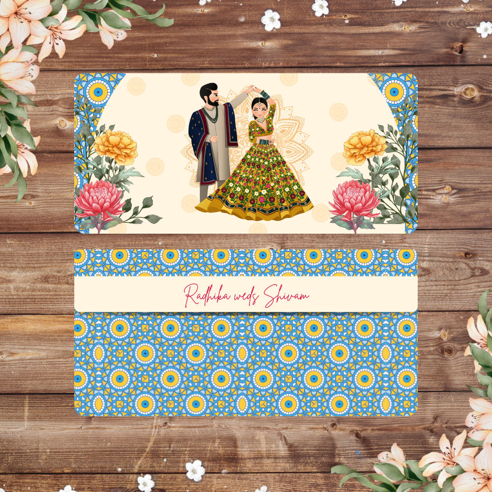 Yellow Nuts Personalized Shagun Cash Envelope