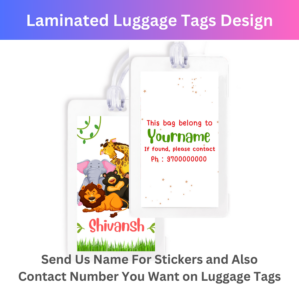 Thumbnail: Yellow Nuts Personalized Name Stickers Tag For School Waterproof Water B
