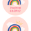 Thumbnail: Yellow Nuts Personalized Kids Theme Round Stickers Birthday Thank You Labels