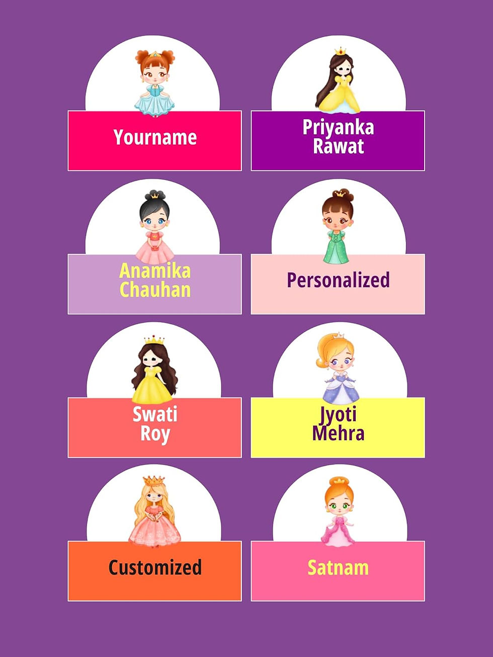 Yellow Nuts Personalized Name Stickers Kids Waterproof