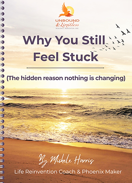 Why You Still Feel Stuck - Hidden Reason Nothing is Changing, by Michele Harris, Golden Sky over the Ocean