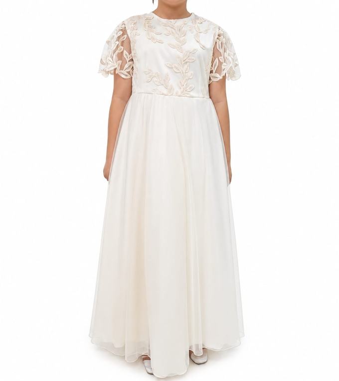 Peach 3D Flower Bodice Tulle Fairy Dress