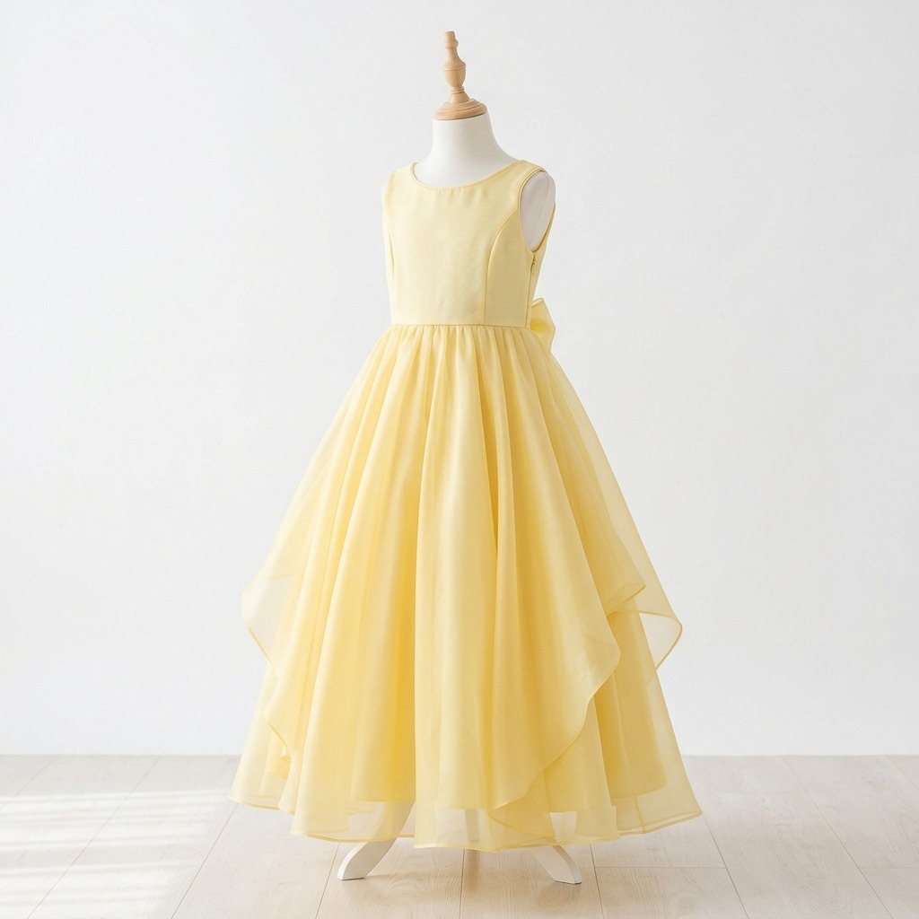 Abito da Principessa in Organza Gialla