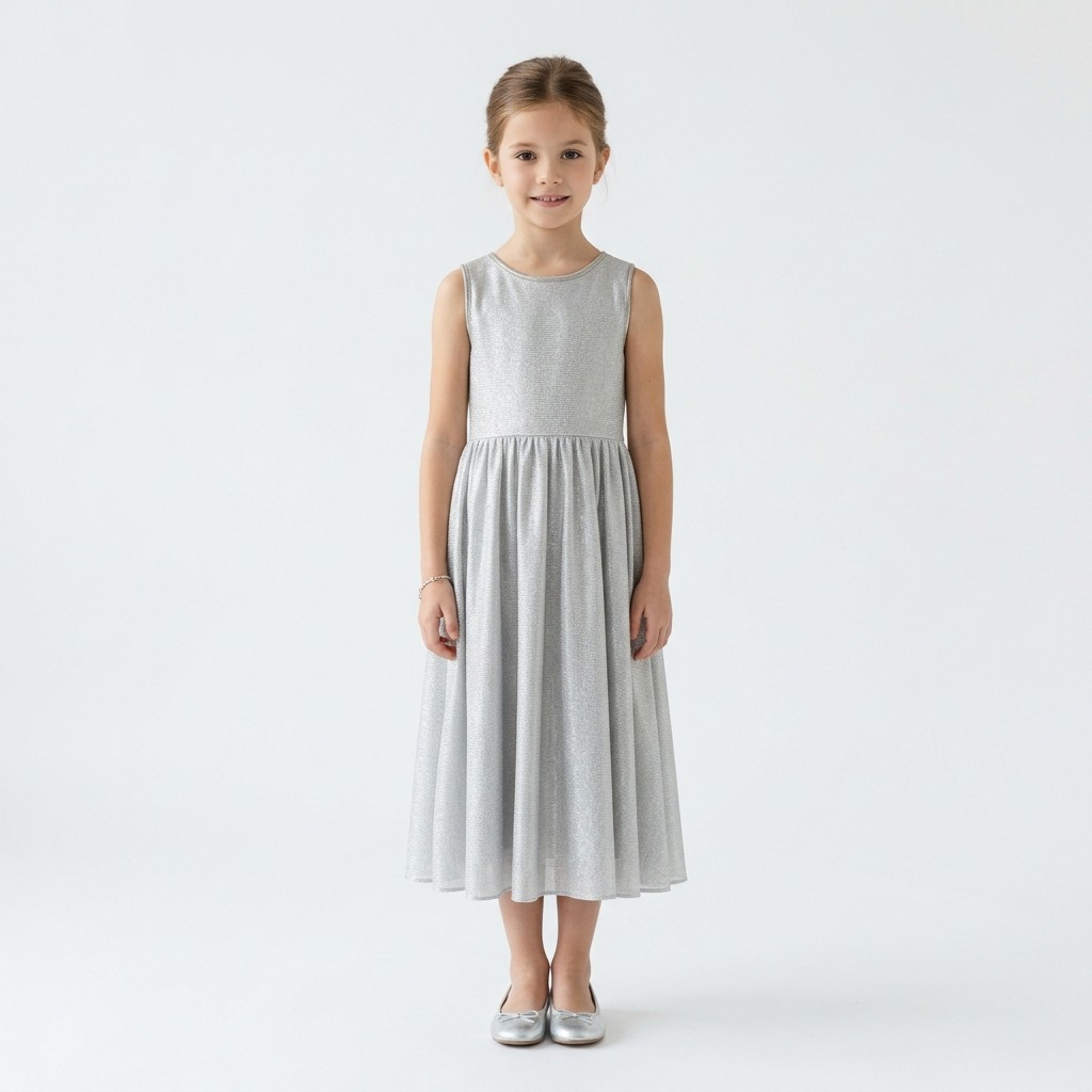 Silver Glitter Party Dress