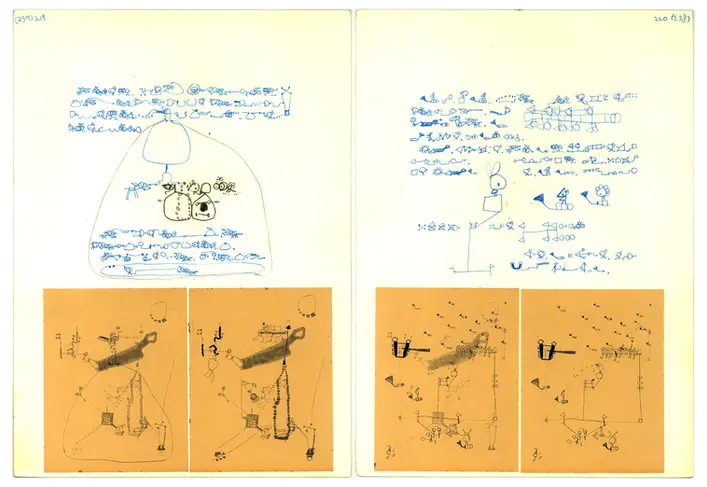 A Recording of Tokki Code 2001 #17: Scene Transition: A scene where the space changes step-by-step and new Assembled Shape Life appears. 토끼코드 2001 #17 기록: 장면 변화: 공간이 단계적으로 변화해서 새로운 조립식 도형 생명이 나타나는 장면.