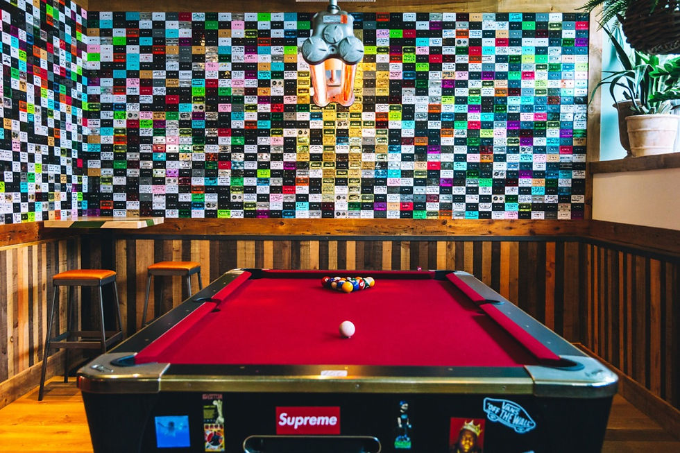 Billiards table at Petty Cash