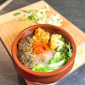 Thai Soup with Glass Noodles and Meatballs