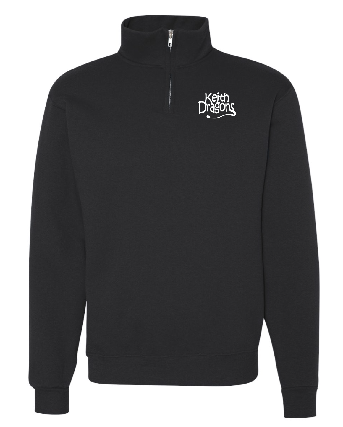 Keith Black Dragons Quarter Zip Sweatshirt - Black
