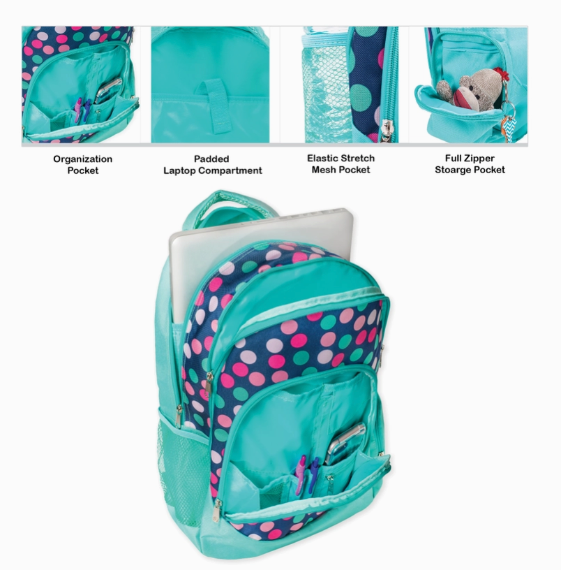 Thumbnail: Polka Dot backpack and lunch bag