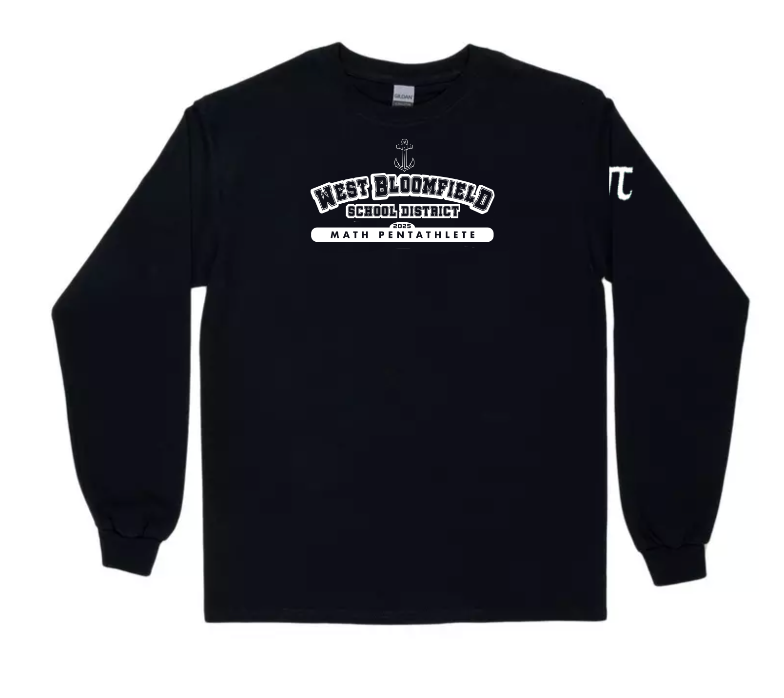 Math Pentathlon Heavy Cotton Long Sleeve T-Shirt (Black)