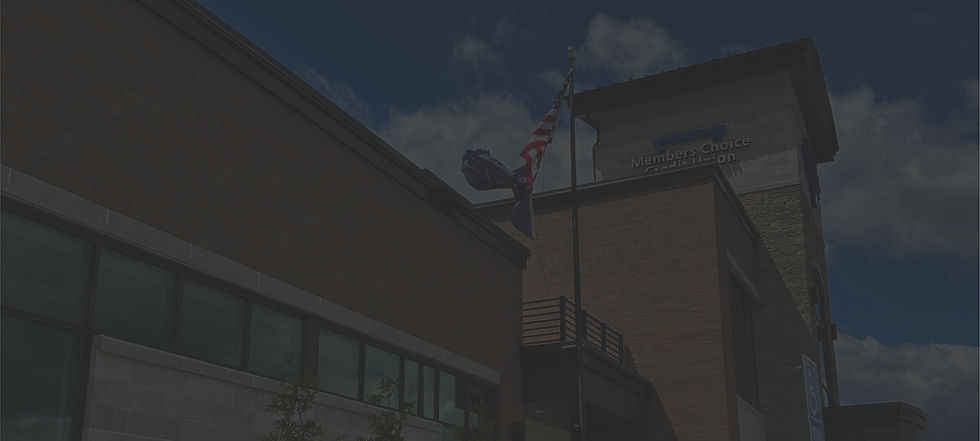 Building with an American flag