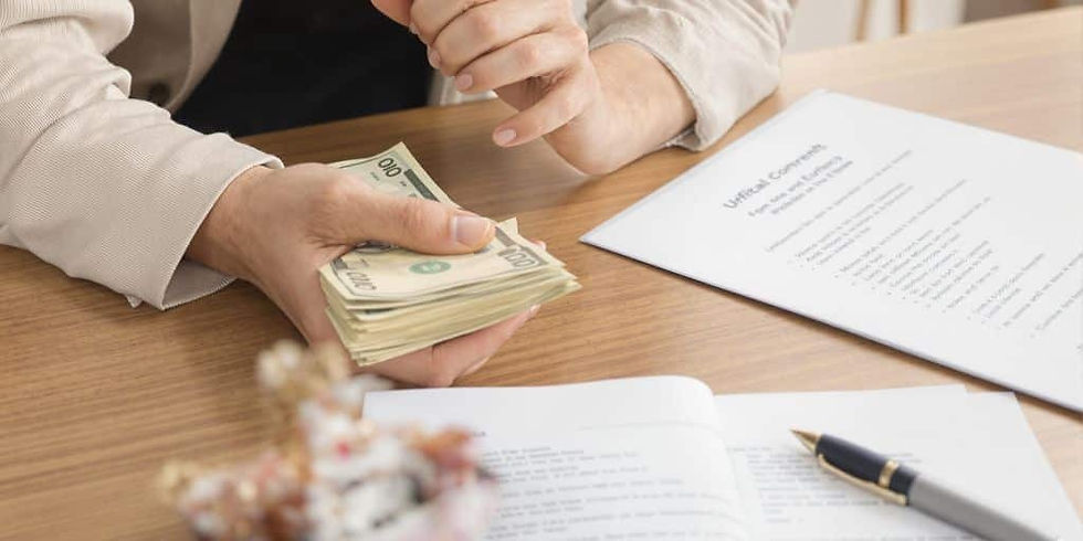 a cash offer on a home being made