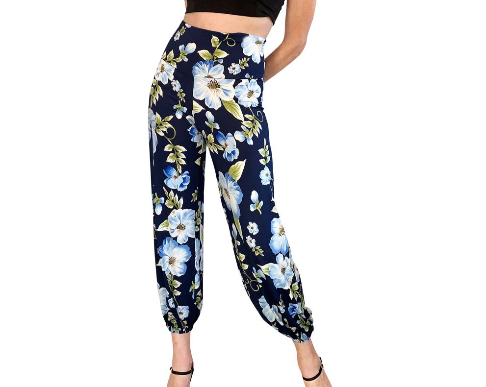 Blue Floral genie pant