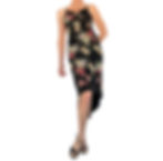 Thumbnail: Pastel Rose Bouquet mesh fishtail dress