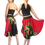 Miniature : Red Iris charmeuse circle skirt