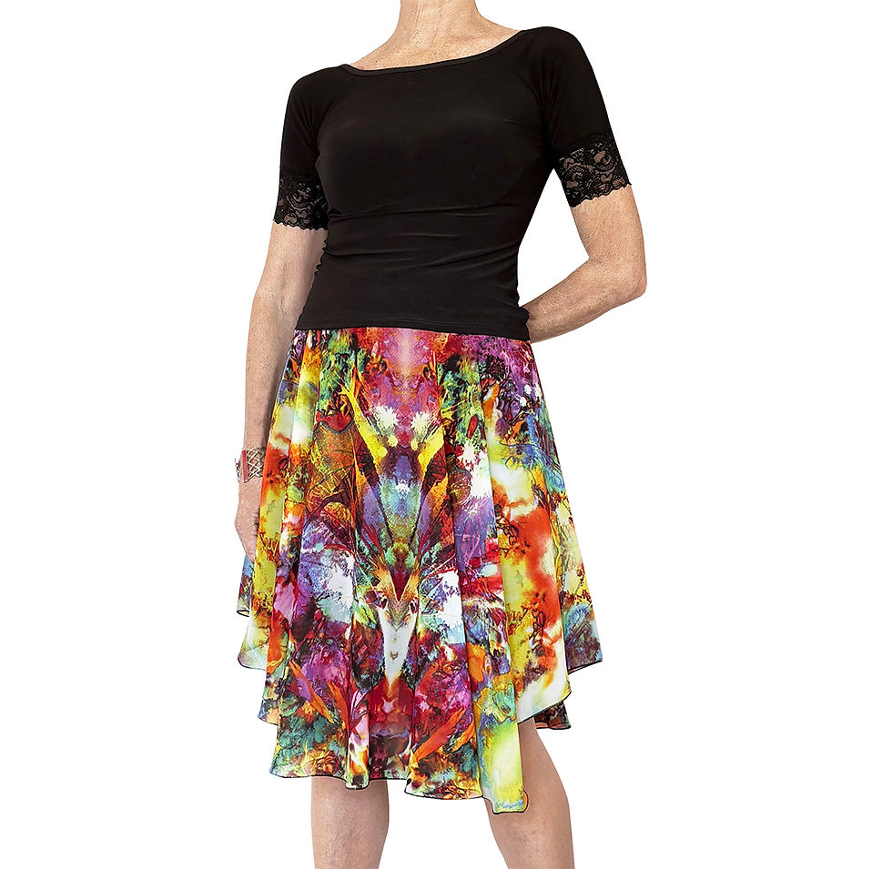 Miniaturbild: Oil Spill chiffon circle skirt