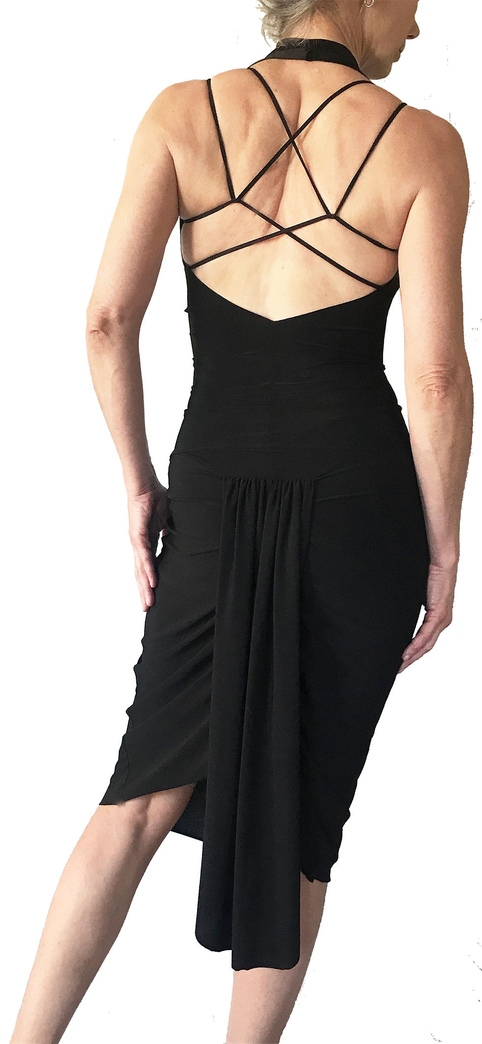 Miniatura: Solid Draped Back pencil skirt