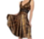 Metallic Copper Aztec Circle dress